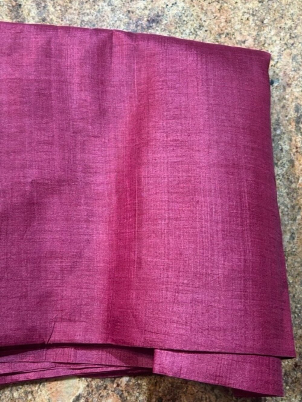 Vintage piece of Burgundy or Wine Colored Silk Fabric ~44" wide by 176" long